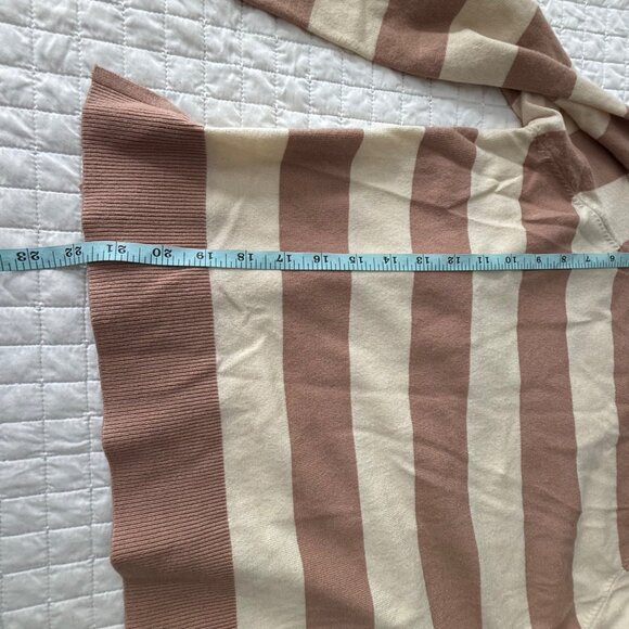 Déluc Holbein Sweater In Tan & Cream Stripes, Size S - Picture 6 of 7